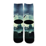 Zombie Hand Rising From Grave Print Long Socks
