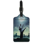 Zombie Hand Rising From Grave Print Luggage Tag