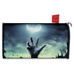 Zombie Hand Rising From Grave Print Mailbox Cover