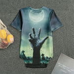 Zombie Hand Rising From Grave Print Men's Bodysuit