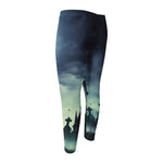 Zombie Hand Rising From Grave Print Men's Compression Pants