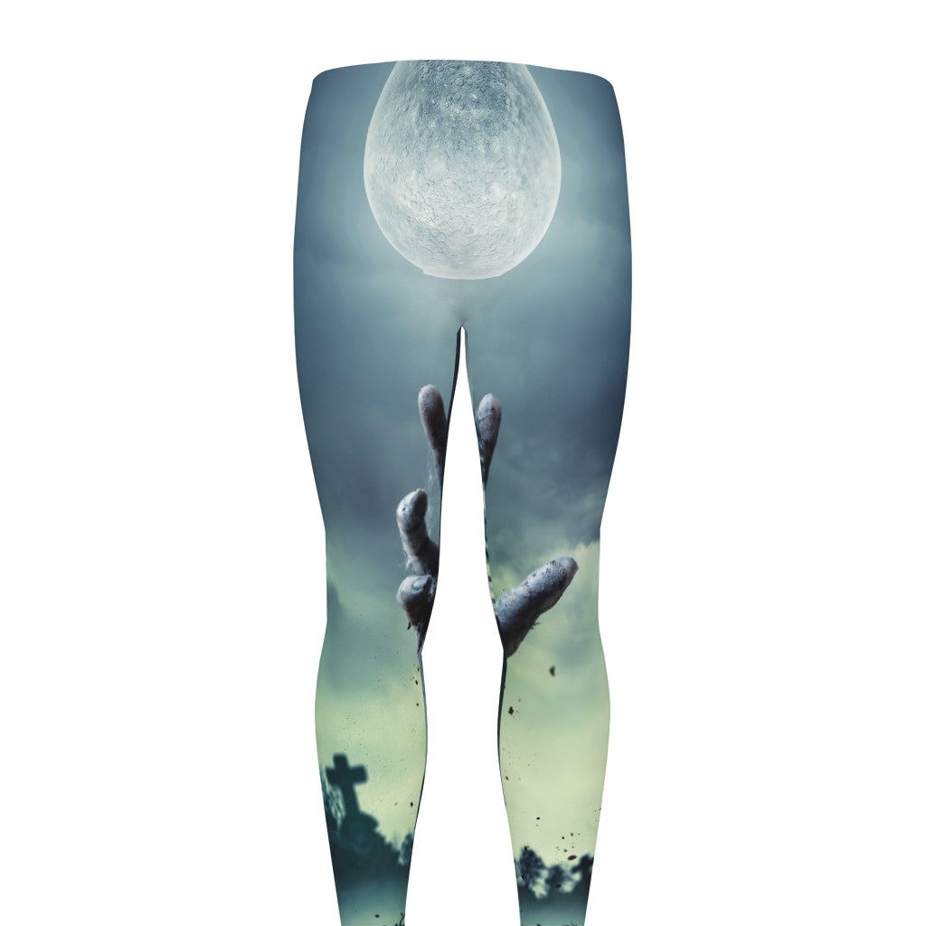 Zombie Hand Rising From Grave Print Men's leggings