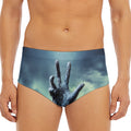 Zombie Hand Rising From Grave Print Men's Triangle Swim Briefs