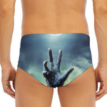 Zombie Hand Rising From Grave Print Men's Triangle Swim Briefs