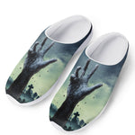 Zombie Hand Rising From Grave Print Mesh Casual Shoes