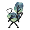 Zombie Hand Rising From Grave Print Office Chair Cover