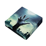 Zombie Hand Rising From Grave Print Outdoor Seat Cushion Cover