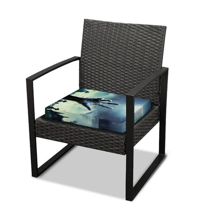 Zombie Hand Rising From Grave Print Outdoor Seat Cushion Cover