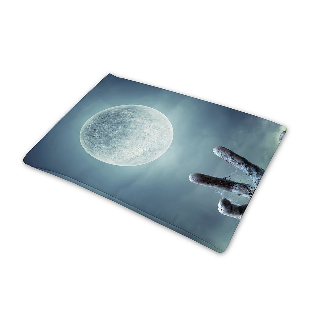 Zombie Hand Rising From Grave Print Pet Cooling Mat Cover