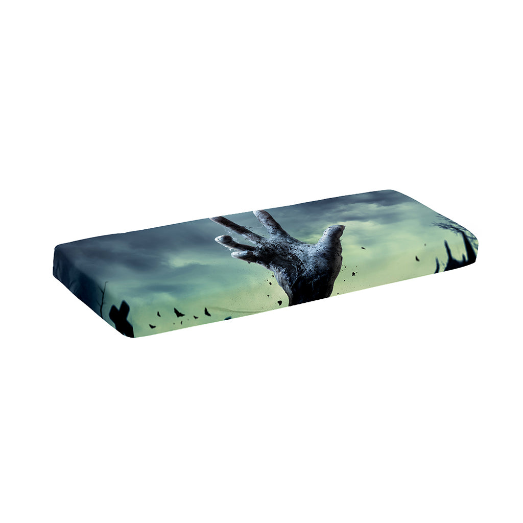 Zombie Hand Rising From Grave Print Piano Keyboard Cover