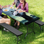 Zombie Hand Rising From Grave Print Picnic Table Cover
