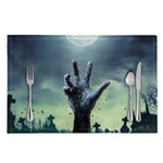 Zombie Hand Rising From Grave Print Placemat