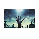 Zombie Hand Rising From Grave Print Polyester Flag