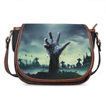 Zombie Hand Rising From Grave Print Saddle Bag