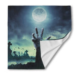 Zombie Hand Rising From Grave Print Silk Bandana