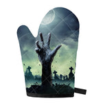Zombie Hand Rising From Grave Print Single Oven Mitt