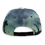 Zombie Hand Rising From Grave Print Snapback Cap