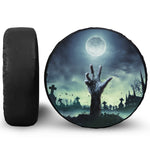 Zombie Hand Rising From Grave Print Tire Cover