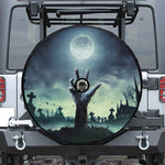 Zombie Hand Rising From Grave Print Tire Cover With Camera Hole