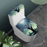 Zombie Hand Rising From Grave Print Toilet Lid And Tank Cover Set