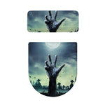 Zombie Hand Rising From Grave Print Toilet Lid And Tank Cover Set