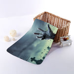 Zombie Hand Rising From Grave Print Towel