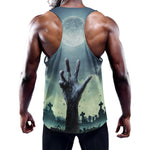 Zombie Hand Rising From Grave Print Training Tank Top