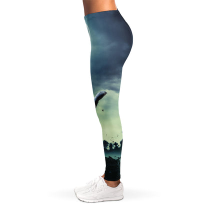 Zombie Hand Rising From Grave Print Women's Leggings
