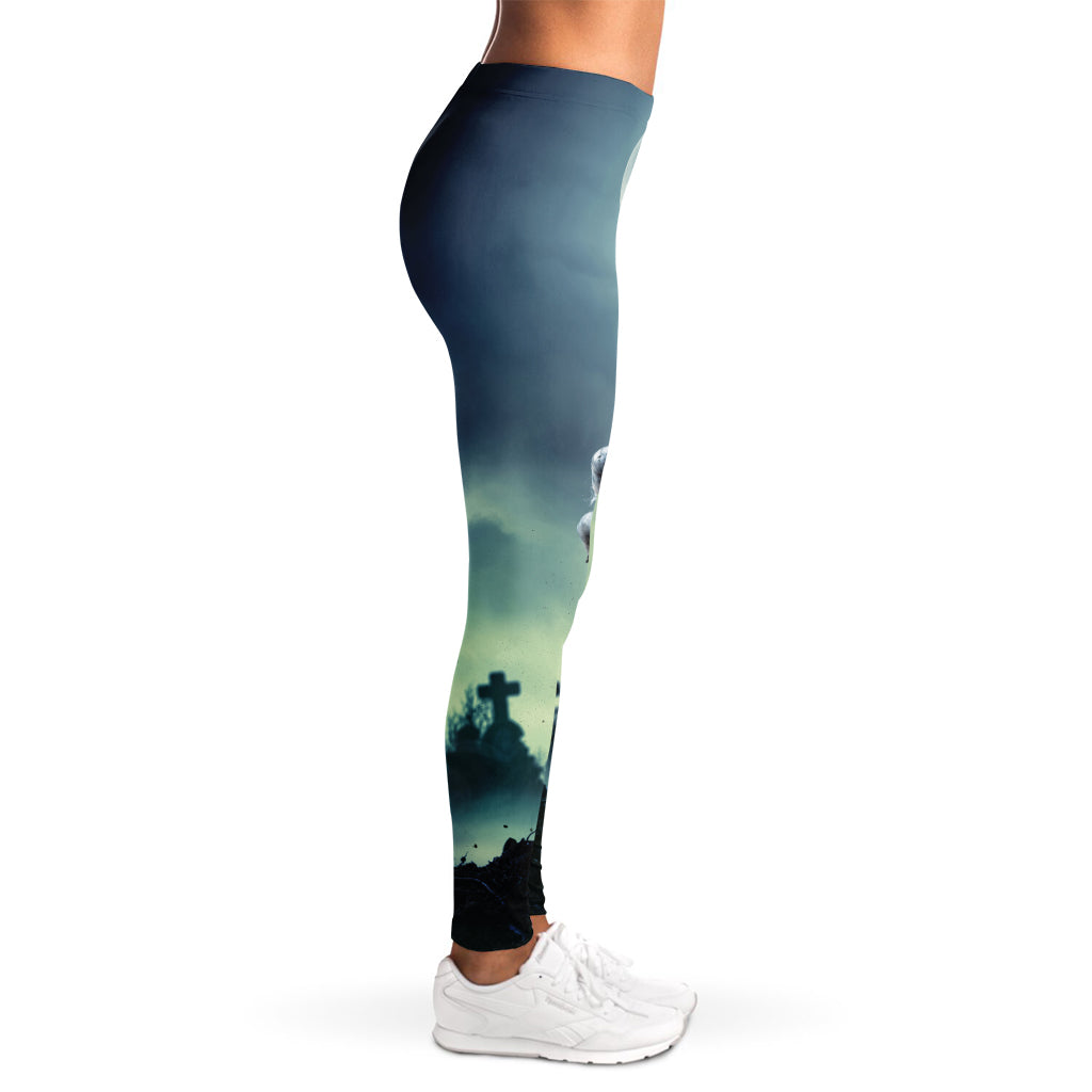 Zombie Hand Rising From Grave Print Women's Leggings