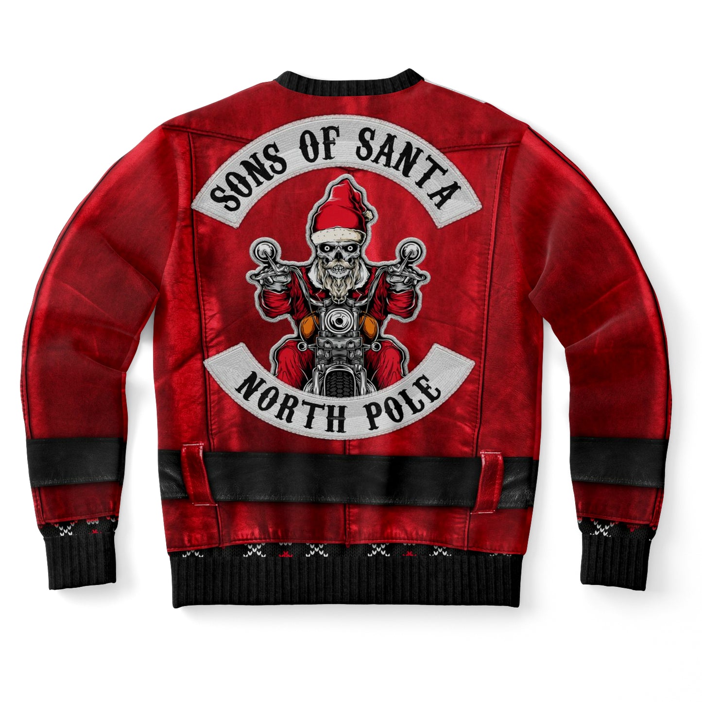 Sons Of Santa North Pole Red Ugly Christmas Sweater