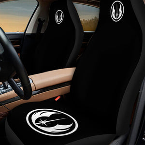 White Jedi Emblem Universal Fit Car Seat Covers