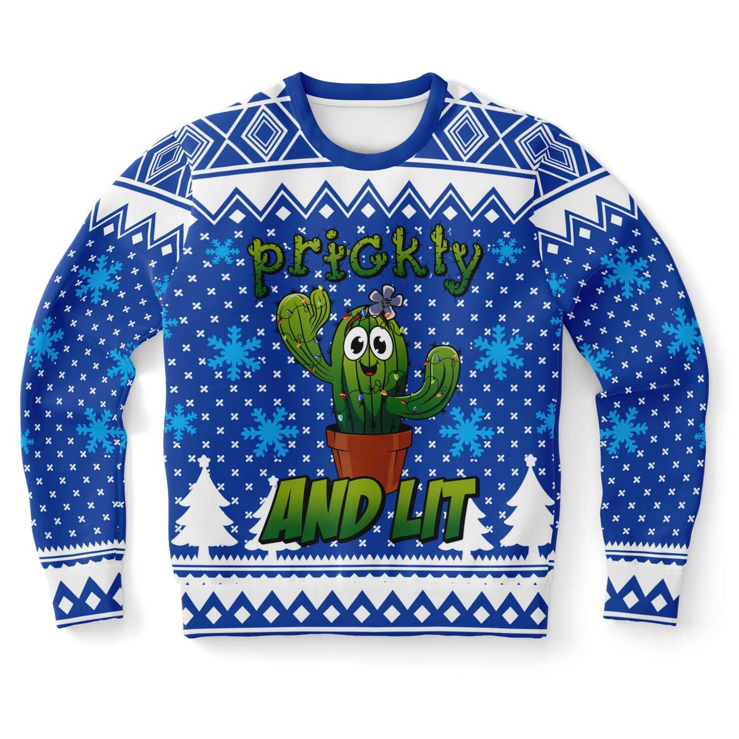 Prickly And Lit Ugly Christmas Sweater