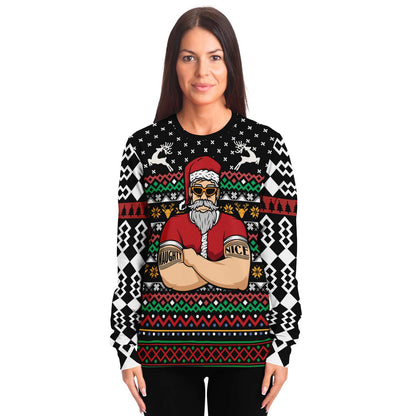Naughty Or Nice Santa Bouncer Ugly Christmas Sweater
