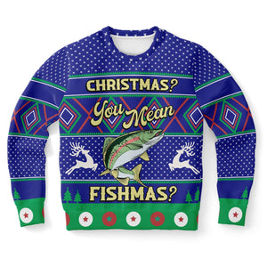 Christmas You Mean Fishmas Ugly Christmas Sweater