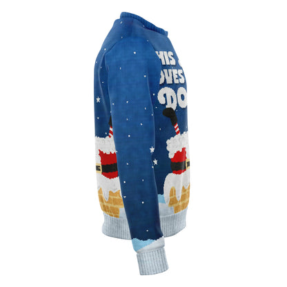 This Santa Loves To Go Down Ugly Christmas Sweater