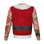 Hairy Chest Santa Tattoo Christmas Crewneck Sweatshirt