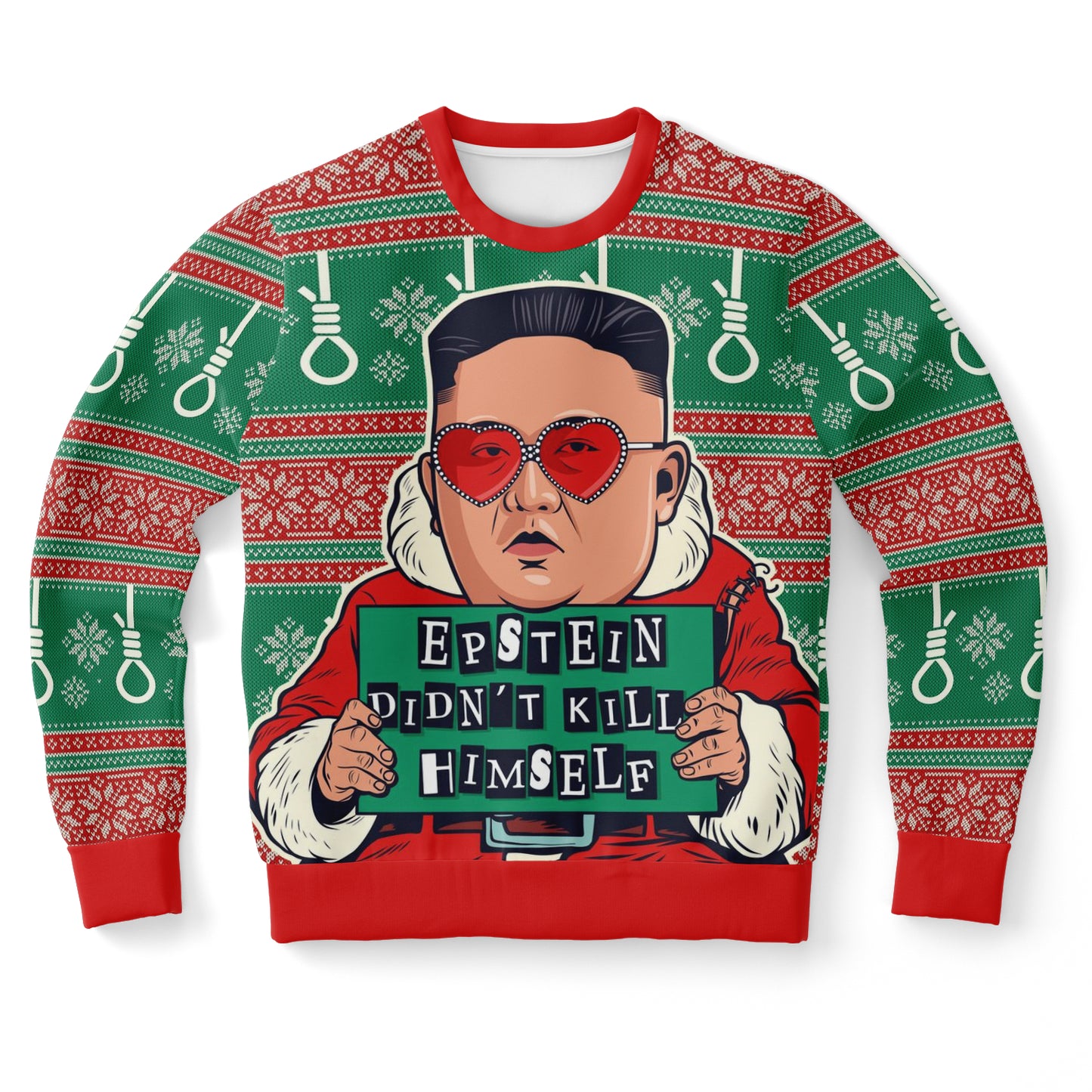 Epstein Didn't Kill Himself Kim Ugly Christmas Sweater