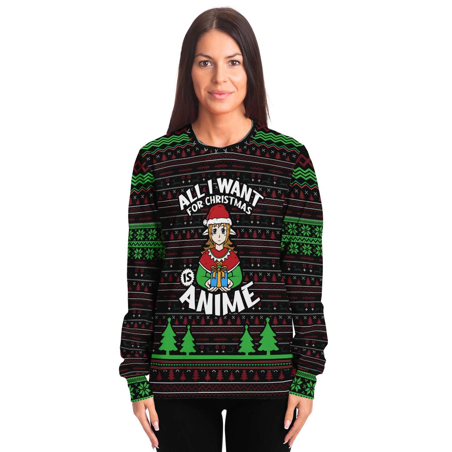 All I Want For Christmas Is Anime Ugly Christmas Sweater