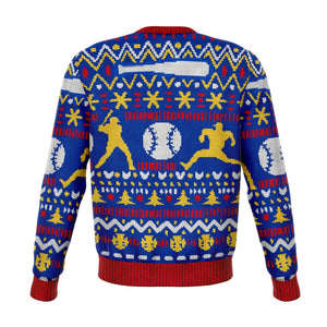 Baseball Home Base Christmas Crewneck Sweatshirt