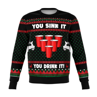 You Sink It You Drink It Ugly Christmas Sweater