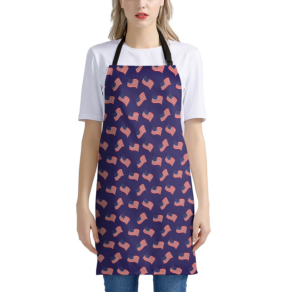 4th of July American Flag Pattern Print Apron