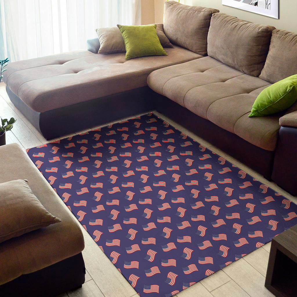 4th of July American Flag Pattern Print Area Rug
