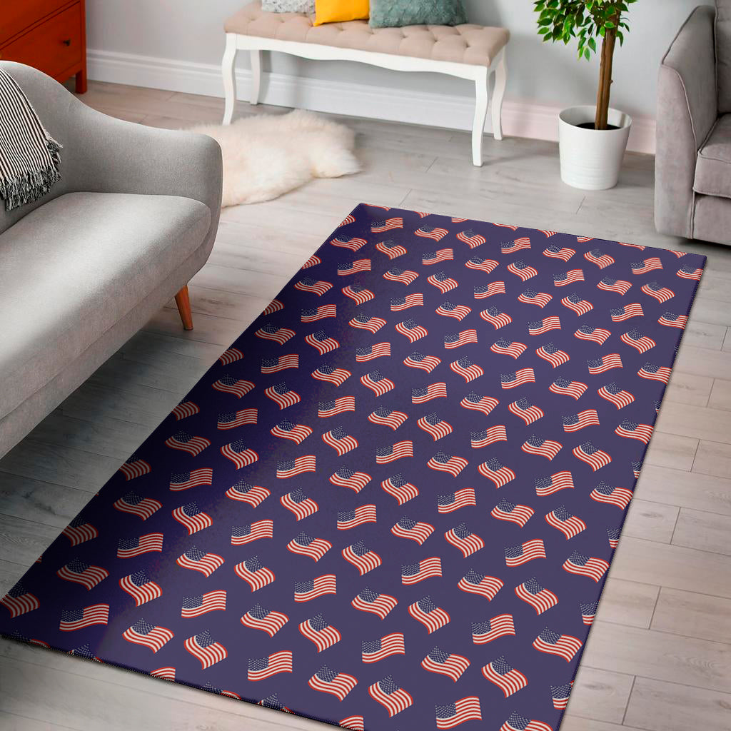 4th of July American Flag Pattern Print Area Rug