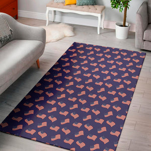 4th of July American Flag Pattern Print Area Rug