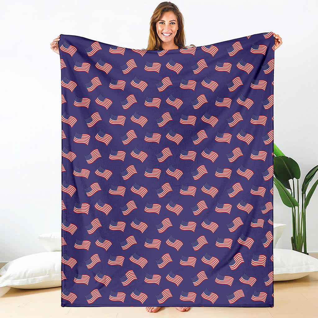 4th of July American Flag Pattern Print Blanket