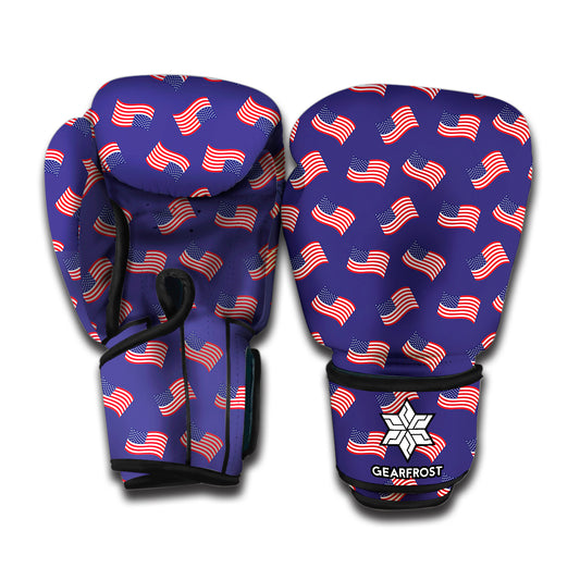 4th of July American Flag Pattern Print Boxing Gloves