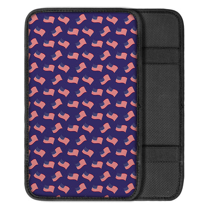 4th of July American Flag Pattern Print Car Center Console Cover