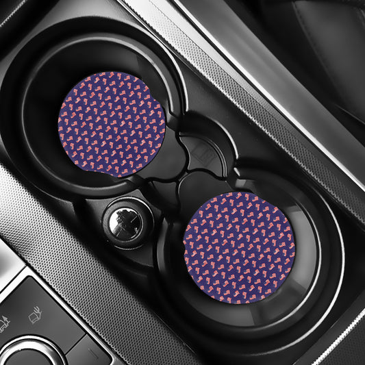 4th of July American Flag Pattern Print Car Coasters