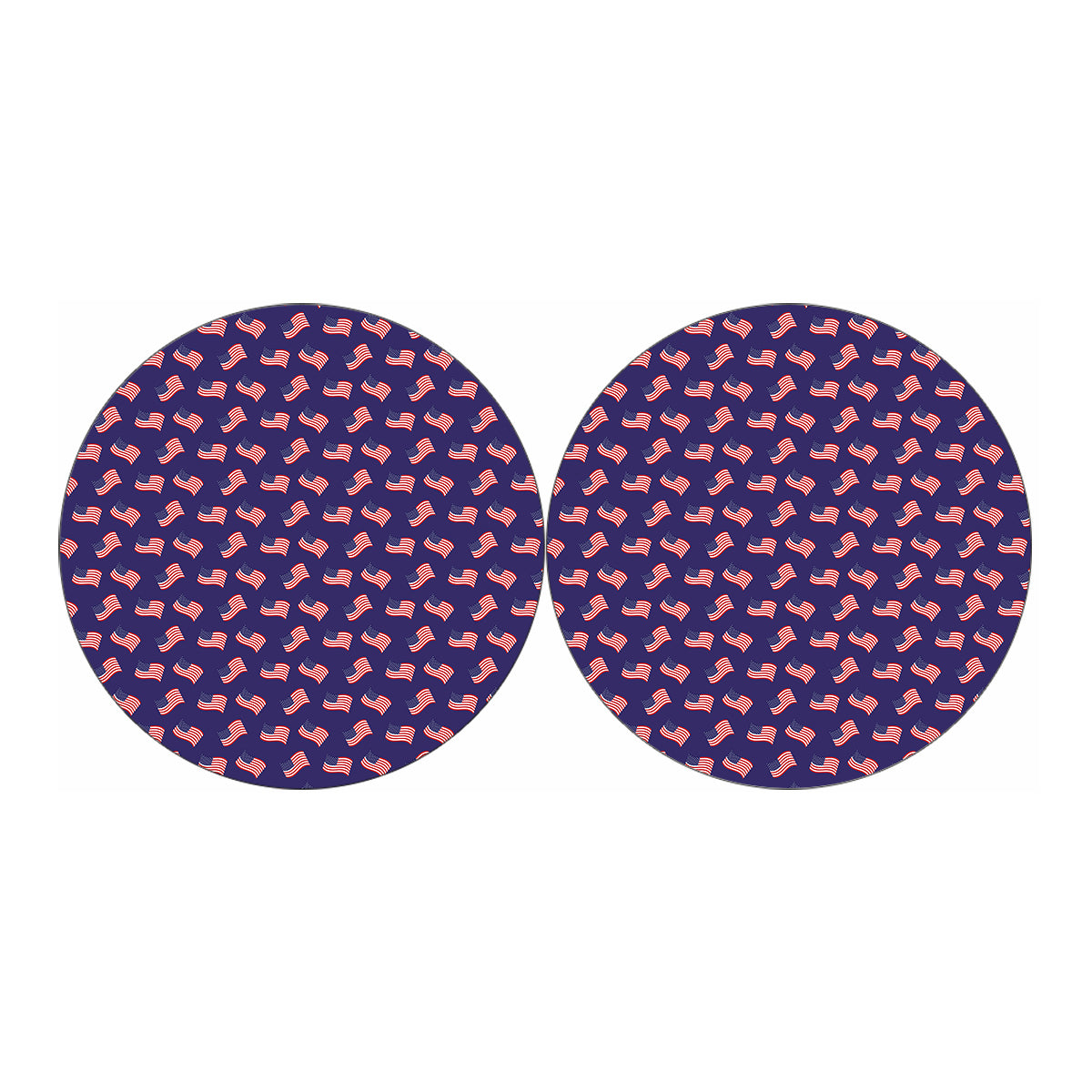4th of July American Flag Pattern Print Car Coasters