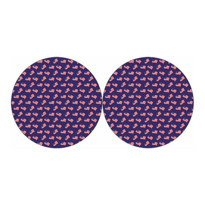 4th of July American Flag Pattern Print Car Coasters